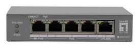 LevelOne 5-Port Gigabit PoE Switch, 802.3af/at/bt PoE, 4 PoE Outputs, 60W Power Budget, Long-Range PoE with Watchdog