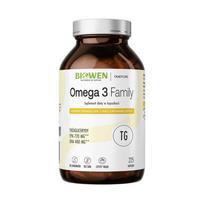 BIOWEN Omega 3 TG Family 720mg EPA, 480mg DHA – food supplement for humans – 225 capsules