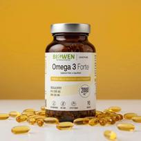 BIOWEN Omega 3 Forte 1000 mg EPA, 500 mg DHA – food supplement for humans – 90 capsules