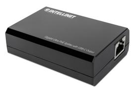 Intellinet PoE Splitter with USB-C Output, PoE++ / 4PPoE, Gigabit Ultra, IEEE 802.3bt, RJ45 In and Out Ports, Up to 45 W USB-C Output Port