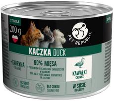 PETREPUBLIC Adult Sterile Chunks with duck in sauce box – wet cat food – 10x200g