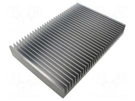 Heatsink: extruded | grilled | natural | L: 200mm | W: 300mm | H: 40mm