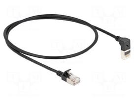 Patch cord | S/FTP | Cat 6a | RJ45 plug,RJ45 up angled plug | 0.5m