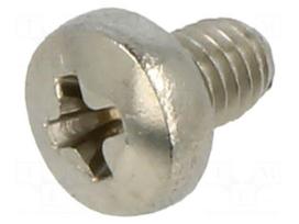 Screw | M3 | M3x4 | Head: button | Phillips | PH1 | A2 stainless steel