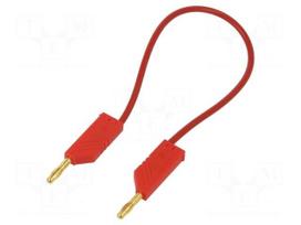 Test lead: single | 60VDC | 30VAC | 32A | Len: 250mm | red | MLN 25/2,5 Au