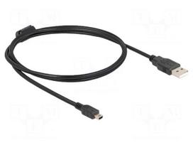 Cable | USB 2.0 | USB A plug,USB B mini plug | 1m | black | 480Mbps
