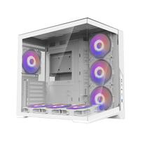 Zalman D40, ATX Mid Tower PC Case, 7 x 120mm ARGB Fans, White