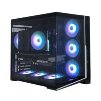 Zalman D40, ATX Mid Tower PC Case, 7 x 120mm ARGB Fans, Black