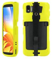 Mobilus dėklas PROTECH Case+Handstrap Zebra TC22/27 Safety yellow minkštas