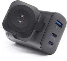 Powerbank Realpower įkroviklis nešiojamoms įrenginiams Power bank, Išmanusis laikrodis, Planšetė Black Kintamosios srovės Belaidis įkrovimas Greitas įkrovimas Vidinis