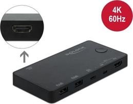 DeLOCK Slēdžu KVM HDMI / USB-C 4K 60Hz