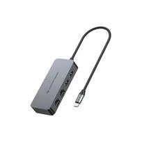 Tinklo plokštė Conceptronic CONCEPTRONIC Adapteris USB-C->2xGbE+2xUSB-A3.2 5Gbs 0.30m gray
