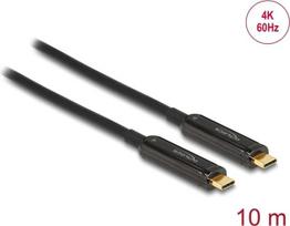 USB kabelis Delock aktyvus optinis USB-C vaizdo kabelis 4K 60Hz 10m (84103)