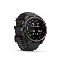 Išmanusis laikrodis Garmin  Fenix 9 – 47mm, Carbon Grey DLC Titanium with Black Silicone Band