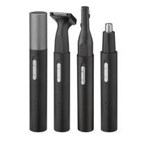 3 viename įkraunamas USB kirpimo mašinėlė, juoda, keičiamos galvutės, nosis / antakiai / barzda