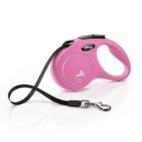 Flexi Classic Pink automatinis pavadėlis šunims, Rožinė,  S (5 m)