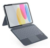 Dangteliai Epico foninio apšvietimo klaviatūros dėklas Apple iPad 10,9" (2022) QWERTY, pilka