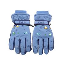 Neperšlampamos žieminės pirštinės berniukams be Snazzy RN-009, Car, šviesiai mėlynos, 16 cm