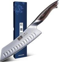 Hoshanho Santoku peilis, japoniškas virtuvinis peilis, šefo peilis, profesionalus peilis, aštrus aus-10 plieno peilis su ergonomiška rankena, dovanų dėžutė