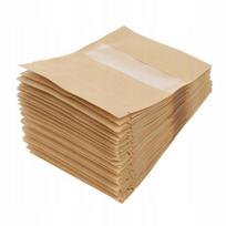 Kraft Zip Lock maisto maišeliai iš rudojo popieriaus Kraft Stand Up 9x14+3