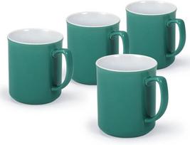 4 x Chelsea arbatos puodeliai, kavos puodeliai, kavos puodeliai, 4 dalių rinkinys, porcelianas 300 ml (turquoise)