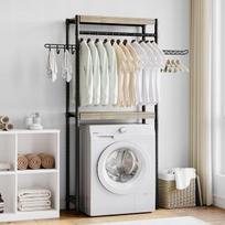 Lentyna virš skalbimo mašinos ir džiovyklės su drabužių džiovinimo strypu