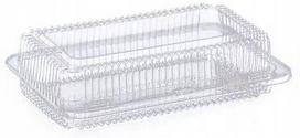 Plastikinis maistinis indelis su dangteliu 228x145x64mm, 10 vnt.