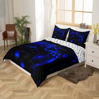Homewish berniukų antklodės užvalkalas 140 x 200 cm su 1 pagalvės užvalkalu modernus geometrinis patalynės komplektas žaidėjų kvadratinis neoninis gradientinis lovatiesė vaizdo žaidimai