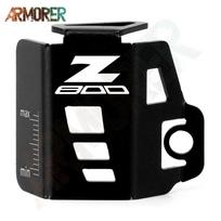 For KAWASAKI Z800 Z 800 CNC Aluminum Motorcycle Accessories Rear Brake Fluid Tank Reservoir Guard Cover Protector 2017 NO LOGO Red
