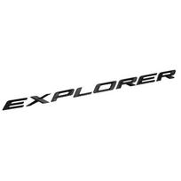 Automobilio 3D metalinis priekinis variklio dangtis su žodžiais, raidėmis, logotipu, lipdukais, emblema, ženkleliu Ford Explorer 2022 2023 matinė juoda spalva