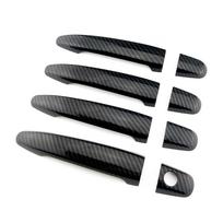 For Toyota Avalon 2005 2012 X30 Carbon Fiber Printed Car Exterior Side Door Handle Cover Moulding Door Handle Cover black