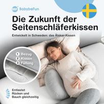 Babybefun kompaktiška nėštumo pagalvė miegui nuo nugaros skausmo [ypatingas komfortas dėl reguliavimo funkcijos] nėštumo pagalvė | skalbiama | lankstus užpildas | šviesiai pilka