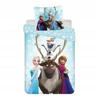 Patalynės komplektas 160x200 Frozen Ledo Šalis Anna Elsa Olaf medvilninis vaikiškas