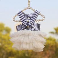 Puppy Mesh Dress for Small Dogs Summer Chihuahua Wedding Dress Skirt Girl Spring Poodle Dog Clothes Pet Costumes Cheap XS balta
