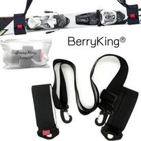 Berryking Easyski slidžių nešimo diržas, slidžių kuprinė, krepšys, reguliuojamas peties dirželis, velcro užsegimas, slidžių lazdos, žiemos sportas suaugusiems ir vaikams