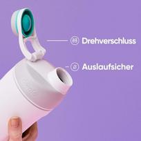 Owala Twist nerūdijančio plieno vandens butelis su užsukamu dangteliu, 710 ml, Shy Marshmallow