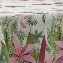 Le linge de Jules Ipomée stačiakampė staltiesė atspari dėmėms 150 x 200 cm rožinė žalia mėlyna slyvinė