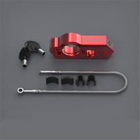 Motorcycle Bike Handlebar Brake Lock Anti-Theft Helmet Security Lock with 2 Keys black