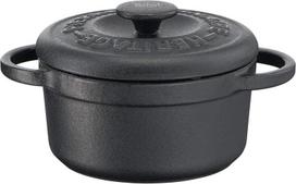 Tefal Pierre Gagnaire E223s404 Heritage 4 mini troškintuvų rinkinys, apvalus, iš ketaus, 10 cm, 0,3 l, indukcinis, juodas
