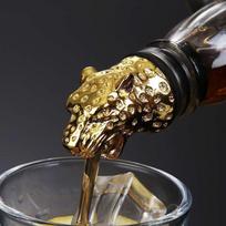 Unique Leopard/Lion/Antelope Head Wine Pourer Zinc Alloy Portable Wine Aerators Wine Mouth Party Supplies brown