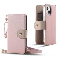 Įkišama kortelių laikiklio odinė telefono dėklas, skirtas iPhone 16 Pro Max 15 Plus 14 13 Mini 12 11, su ilgu dirželiu, daugiafunkcinis piniginės dangtelis For iPhone 11 chaki