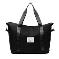Expandable Duffel Bag Lightweight Gym Bag with Wet Pocket Waterproof Weekender tamsiai violetine spalva