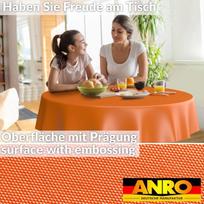 Anro alyvuota staltiesė, plaunama, skirta naudoti lauke ir viduje, apvali, 120 cm, oranžinė