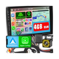 Automobilio radijo grotuvas 2 DIN, 9", Android Auto, CarPlay, RDS, WiFi, GPS, DSP, FM, 4GB RAM