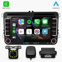 Automobilio multimedijos sistema Android Auto / CarPlay, skirta VOLKSWAGEN PASSAT, CADDY, GOLF, TOURAN