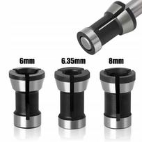 Frezavimo staklių redukcinės įvorės, 3 vnt., 6 mm, 8 mm, 6,35 mm, frezoms