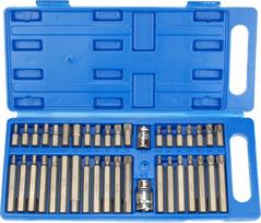 Raktų ir antgalių rinkinys Allen, Torx, Spline, 40 vnt.