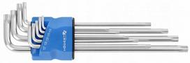 Torx raktų rinkinys HOGERT S2, 9 vnt., ilgi, HT1W831