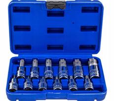 Galvučių rinkinys su TORX antgaliais T20–T100, 1/2", 12 dalių