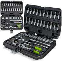 Įrankių rinkinys 46 vnt. su 1/4" galvutėmis, Torx antgaliais ir lagaminėliu
